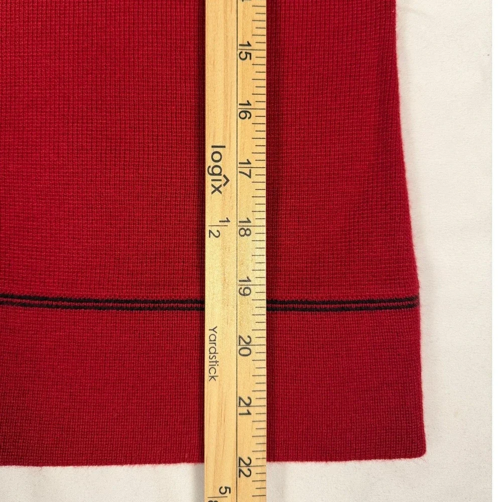 NWT Emma James Red Button Front Cardigan Size PM Cozy Minimalist Staple Academia